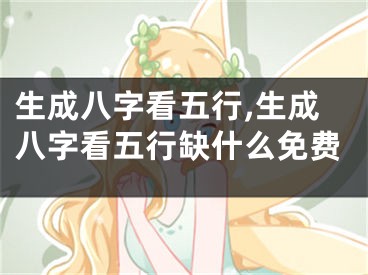 生成八字看五行,生成八字看五行缺什么免费