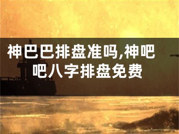 神巴巴排盘准吗,神吧吧八字排盘免费