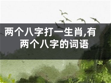两个八字打一生肖,有两个八字的词语