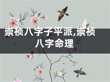 崇祯八字子平派,崇祯八字命理