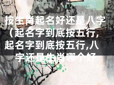 按生肖起名好还是八字（起名字到底按五行,起名字到底按五行,八字还是生肖哪个好