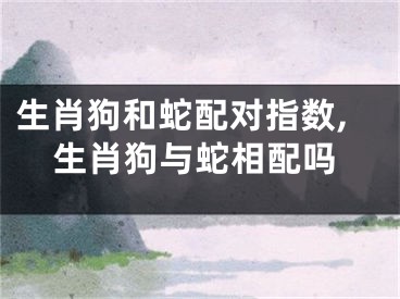 生肖狗和蛇配对指数,生肖狗与蛇相配吗