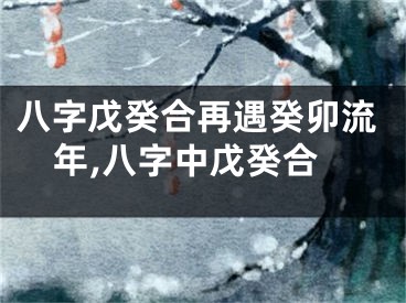 八字戊癸合再遇癸卯流年,八字中戊癸合