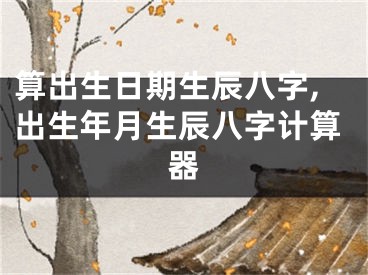 算出生日期生辰八字,出生年月生辰八字计算器