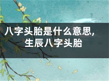 八字头胎是什么意思,生辰八字头胎