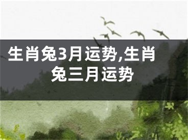 生肖兔3月运势,生肖兔三月运势