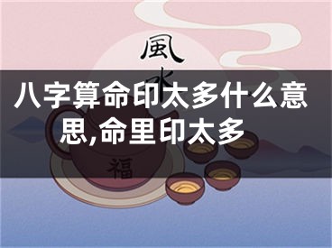 八字算命印太多什么意思,命里印太多