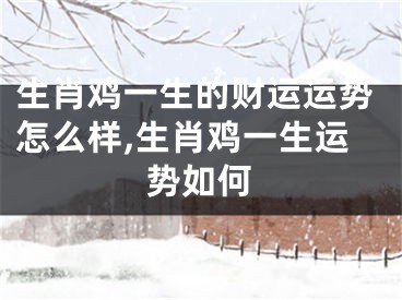 生肖鸡一生的财运运势怎么样,生肖鸡一生运势如何