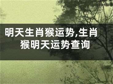明天生肖猴运势,生肖猴明天运势查询