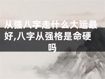 从强八字走什么大运最好,八字从强格是命硬吗