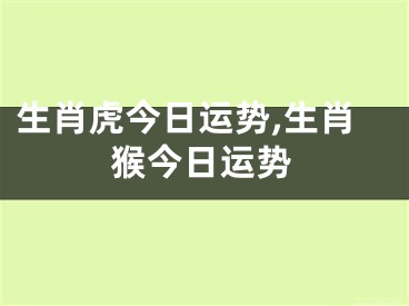 生肖虎今日运势,生肖猴今日运势