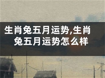 生肖兔五月运势,生肖兔五月运势怎么样