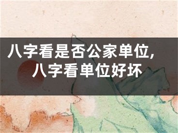 八字看是否公家单位,八字看单位好坏
