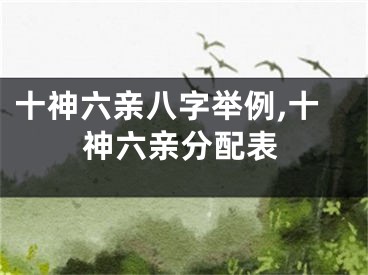 十神六亲八字举例,十神六亲分配表