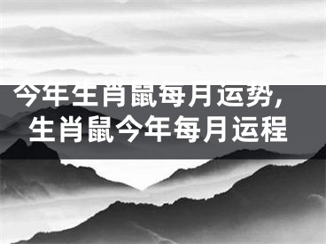 今年生肖鼠每月运势,生肖鼠今年每月运程
