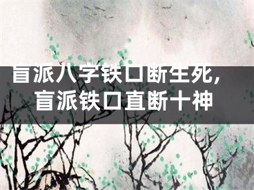 盲派八字铁口断生死,盲派铁口直断十神
