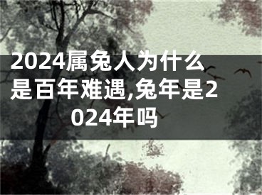 2024属兔人为什么是百年难遇,兔年是2024年吗