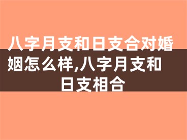 八字月支和日支合对婚姻怎么样,八字月支和日支相合