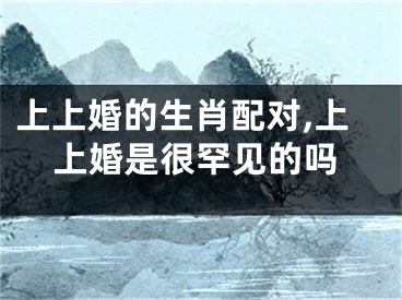 上上婚的生肖配对,上上婚是很罕见的吗