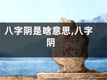 八字阴是啥意思,八字 阴