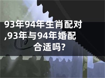 93年94年生肖配对,93年与94年婚配合适吗?