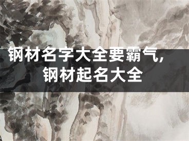钢材名字大全要霸气,钢材起名大全
