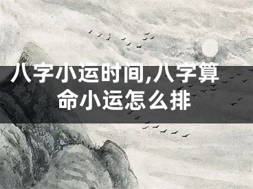 八字小运时间,八字算命小运怎么排