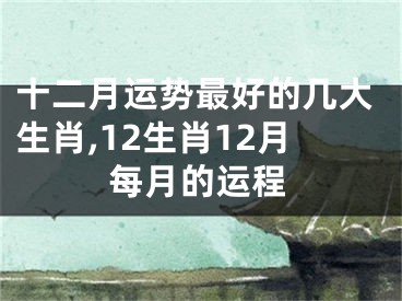 十二月运势最好的几大生肖,12生肖12月每月的运程