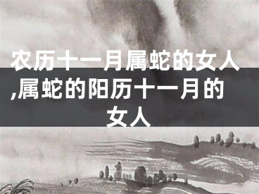 农历十一月属蛇的女人,属蛇的阳历十一月的女人
