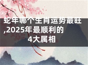 蛇年哪个生肖运势最旺,2025年最顺利的4大属相