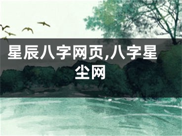 星辰八字网页,八字星尘网