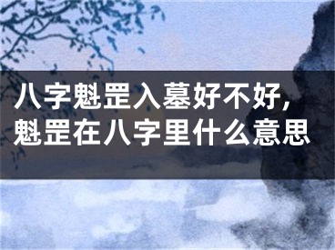 八字魁罡入墓好不好,魁罡在八字里什么意思