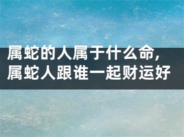 属蛇的人属于什么命,属蛇人跟谁一起财运好