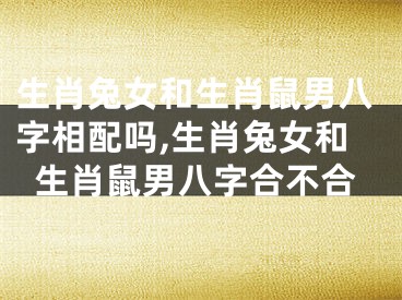 生肖兔女和生肖鼠男八字相配吗,生肖兔女和生肖鼠男八字合不合