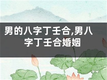 男的八字丁壬合,男八字丁壬合婚姻