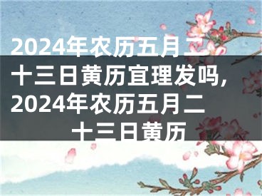 2024年农历五月二十三日黄历宜理发吗,2024年农历五月二十三日黄历