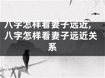 八字怎样看妻子远近,八字怎样看妻子远近关系