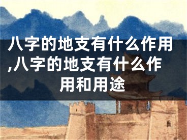 八字的地支有什么作用,八字的地支有什么作用和用途