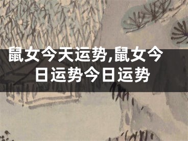 鼠女今天运势,鼠女今日运势今日运势