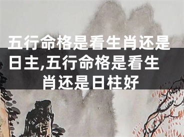 五行命格是看生肖还是日主,五行命格是看生肖还是日柱好