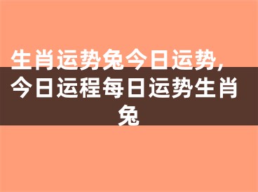 生肖运势兔今日运势,今日运程每日运势生肖兔