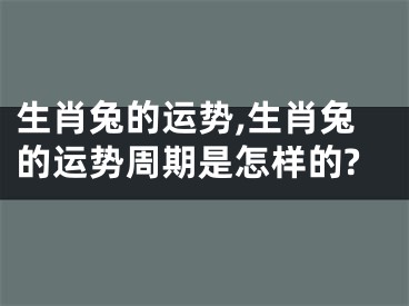 生肖兔的运势,生肖兔的运势周期是怎样的?
