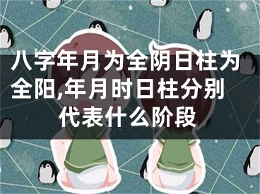 八字年月为全阴日柱为全阳,年月时日柱分别代表什么阶段