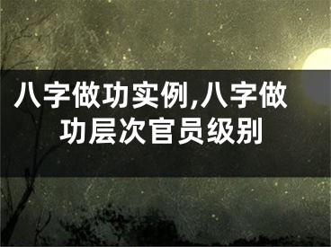 八字做功实例,八字做功层次官员级别