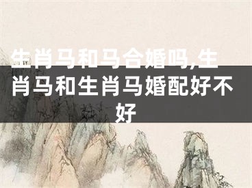 生肖马和马合婚吗,生肖马和生肖马婚配好不好