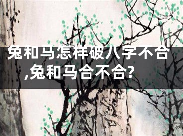 兔和马怎样破八字不合,兔和马合不合?