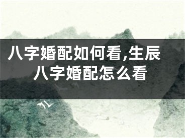 八字婚配如何看,生辰八字婚配怎么看