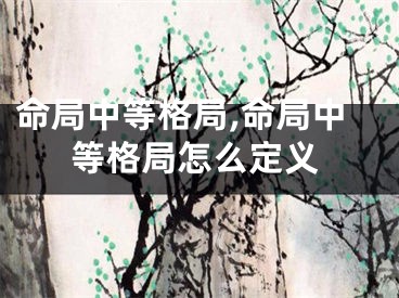 命局中等格局,命局中等格局怎么定义