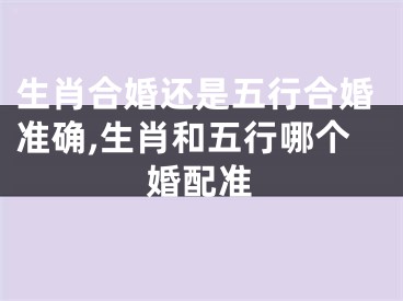 生肖合婚还是五行合婚准确,生肖和五行哪个婚配准