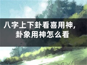 八字上下卦看喜用神,卦象用神怎么看